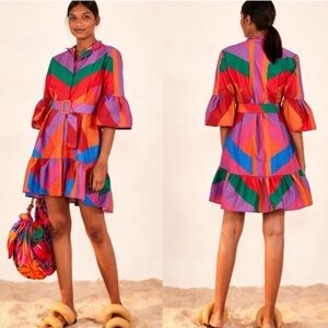 Vintage Y2K FARM Rio Amanda Mini Shirt Dress